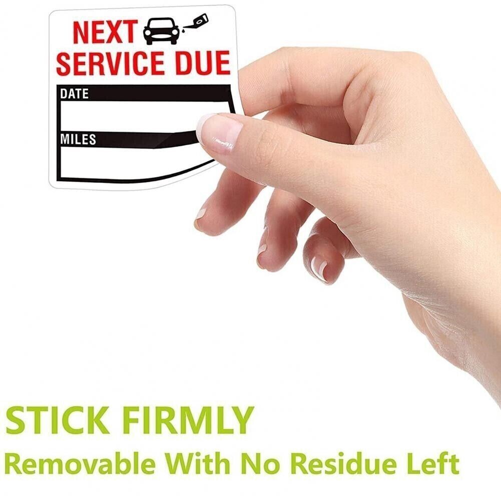 300 Oil Change Service Reminder Stickers Window Lite Sticker Pack 2"x2" US