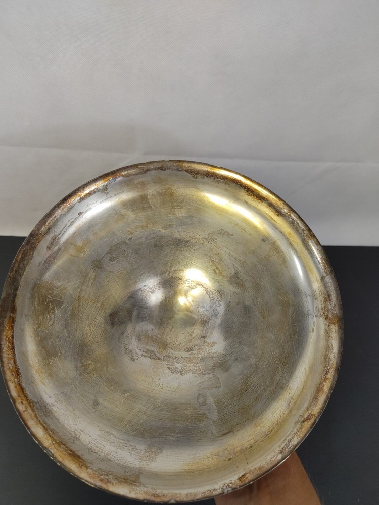 Vintage Silver Plated Chafing Dish Crescent w/ Pyrex 595 Bowl