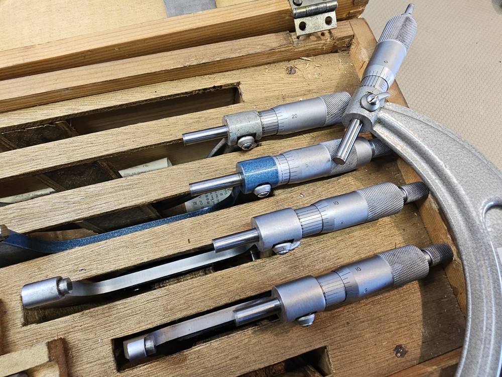 Vintage Chuan Brand Micrometer set 0-1” through 5-6” Missing 1