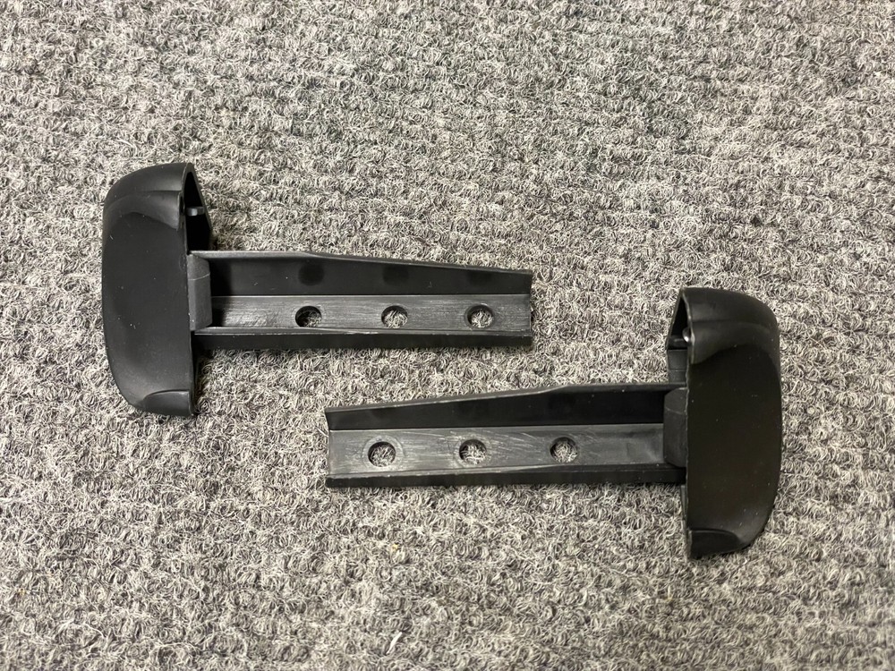 BLACK Vidmar Drawer Pull End Cap Caps Endcaps Stanley Left Right Plastic Pair