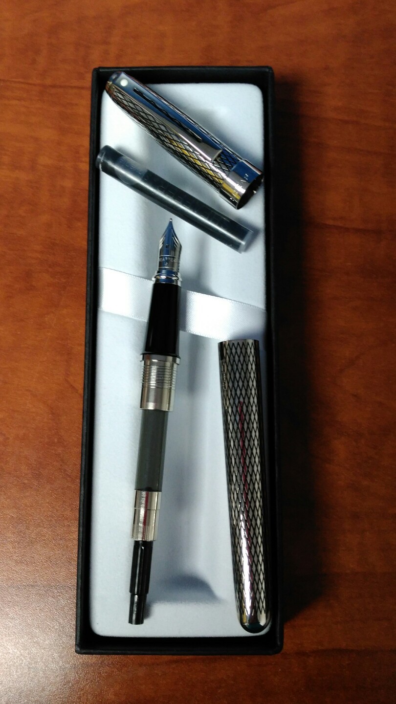 Sheaffer Prelude Signature Palladium Plate "M" Nib Fountain Pen