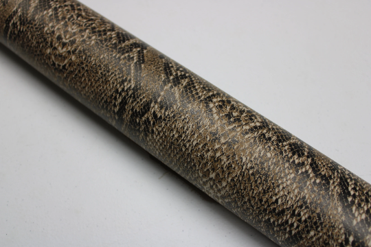 PYTHON PRINTED LEATHER Brown : Genuine Leather 2.5-3 oz. - Perfect for Handbags