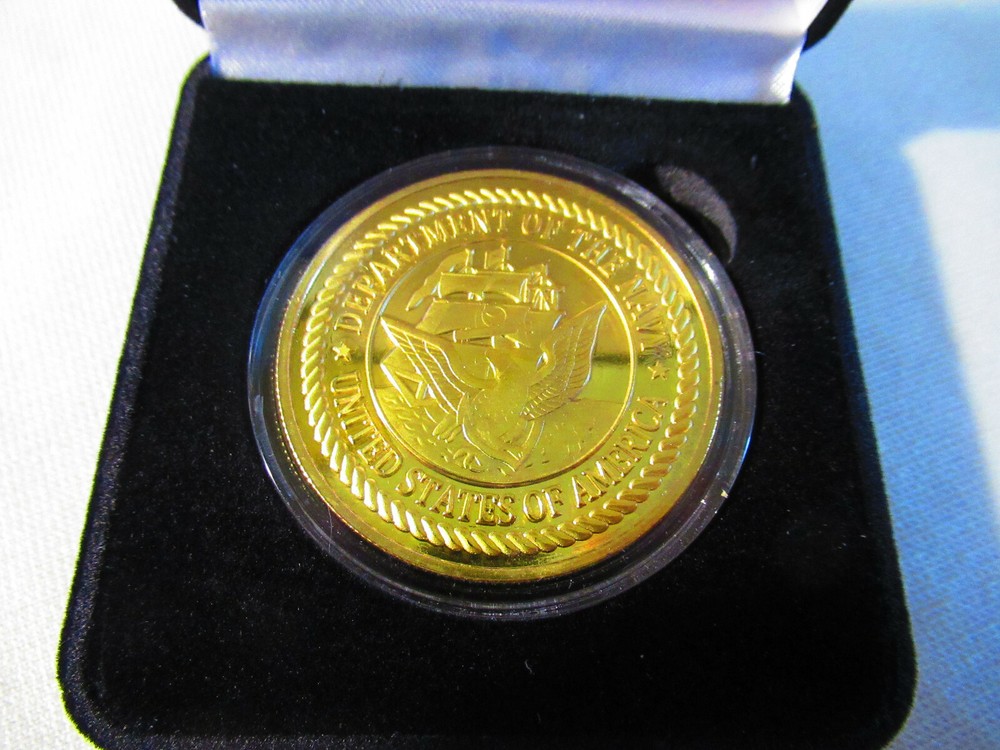 US NAVY SEAL TEAM ONE Challenge Coin w/ Presentation Box