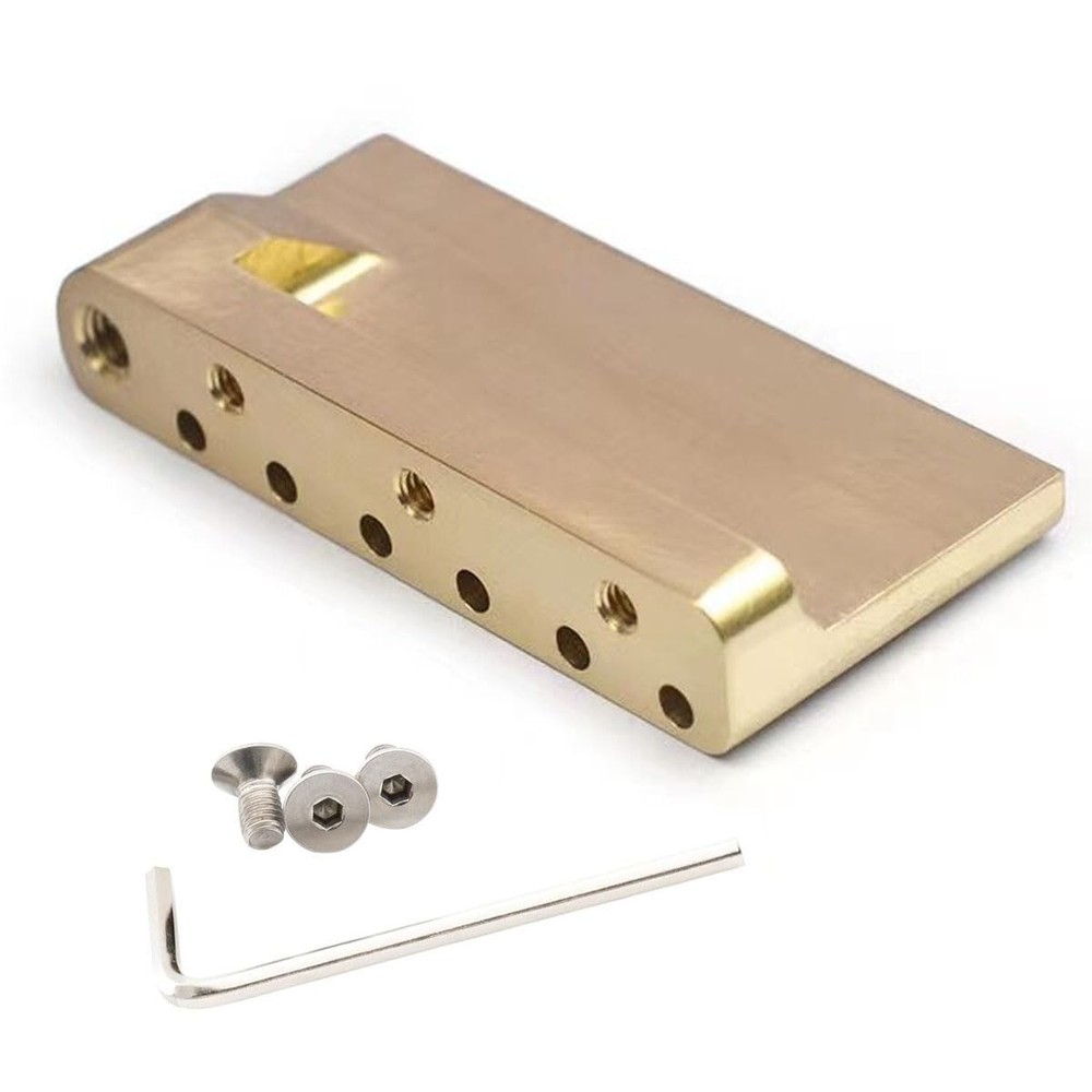 TUOREN Guitar Bridge Block 52.5mm String Spacing Full Brass 36mm Tremolo...
