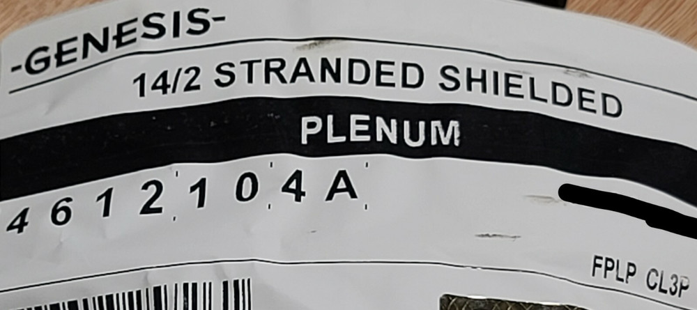 Southwire Genesis 4612 14/2C Stranded Shielded Plenum Fire Alarm Cable /50ft