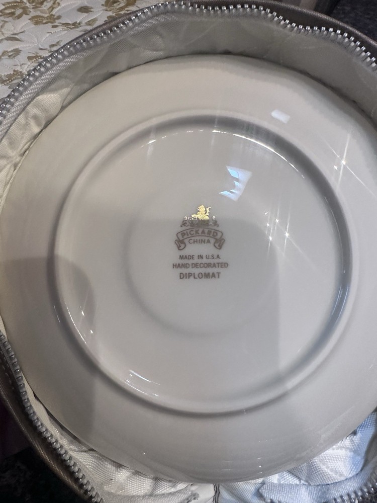 Pickard China- Pattern DIPLOMAT 12 Complete Place Setting