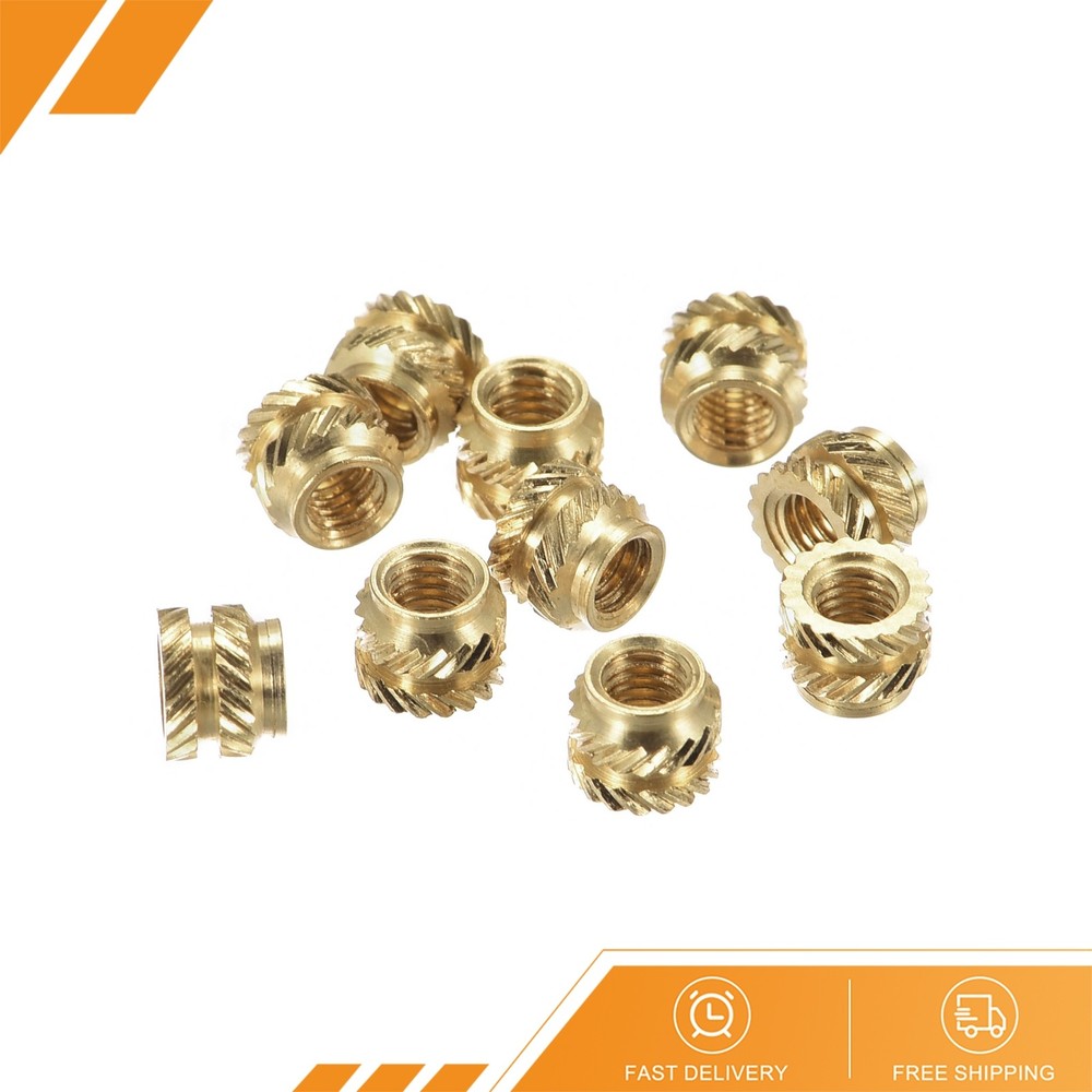 120Pcs - M3x0.5mm Female Brass Knurled Threaded Insert Embedment Nut for 3D