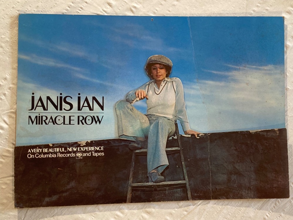 Janis Ian 1977 Two-Sided 3D Heavy Board Display Miracle Row Poster