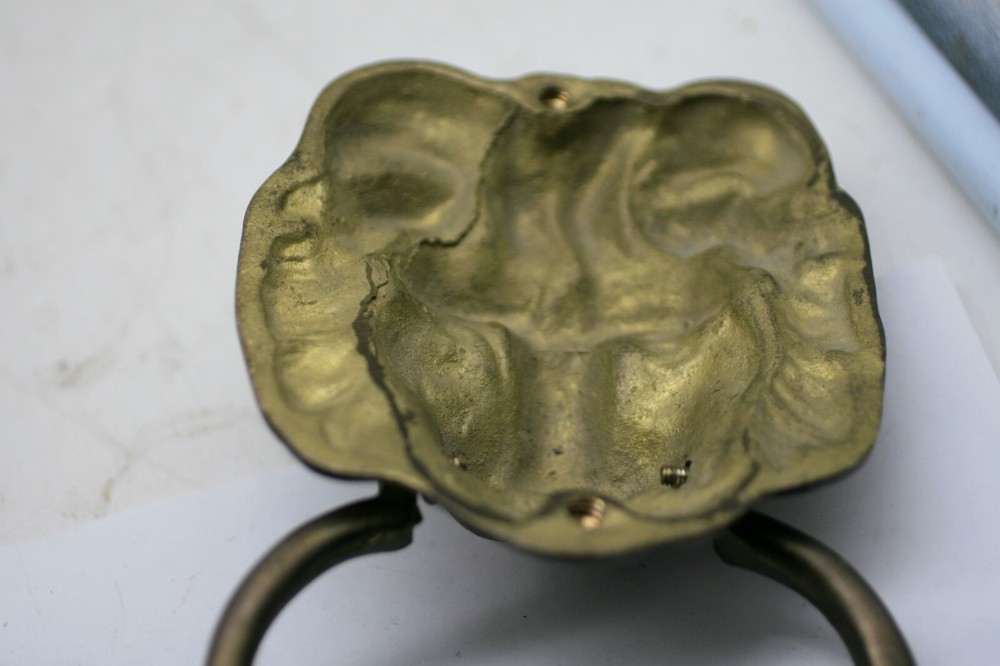 Vintage SOLID Brass Lions Head Door Knocker Heavy H2