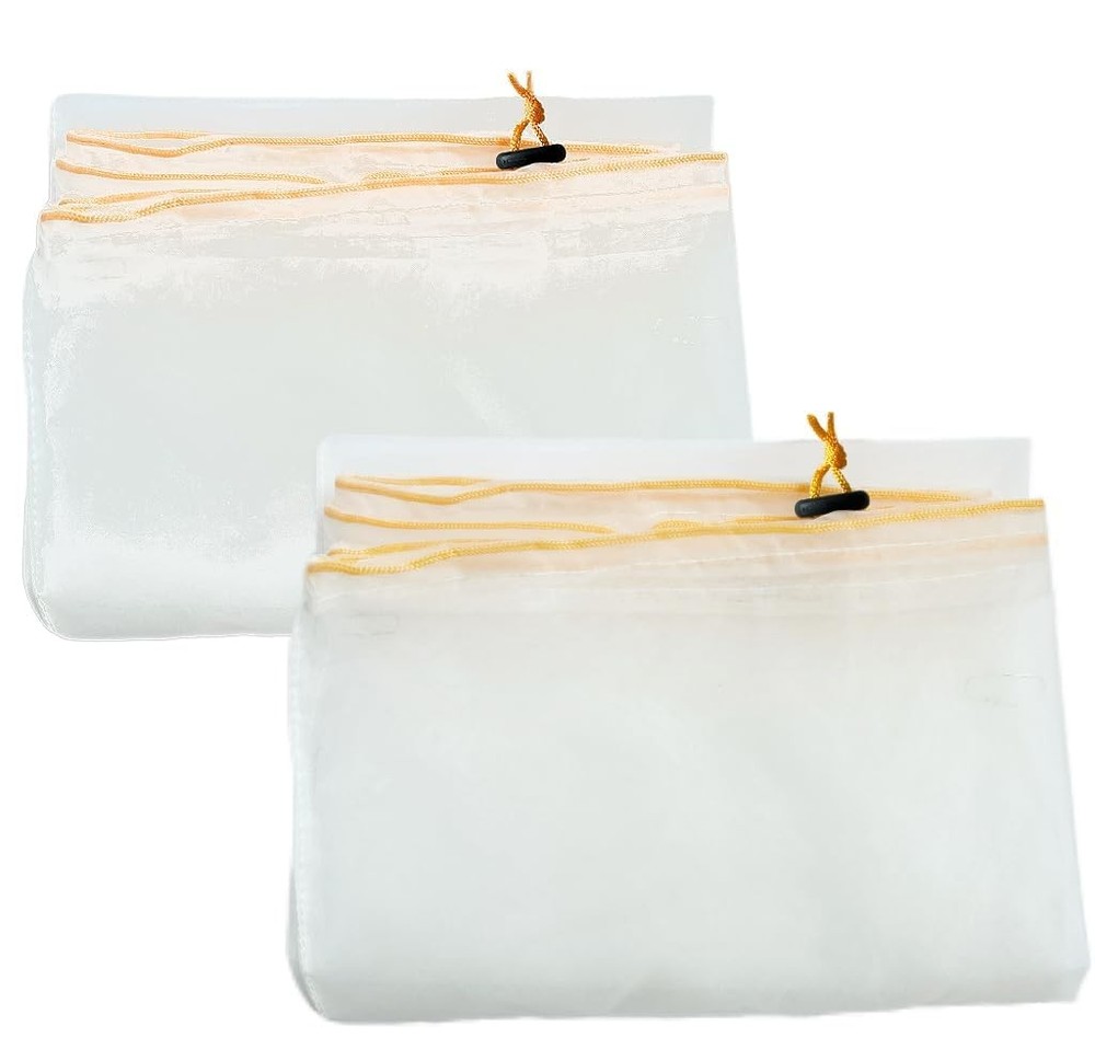 4 Pcs Honey Strainer Filter Bag Ultra Fine Mesh Drawstring Reusable Beekeeping