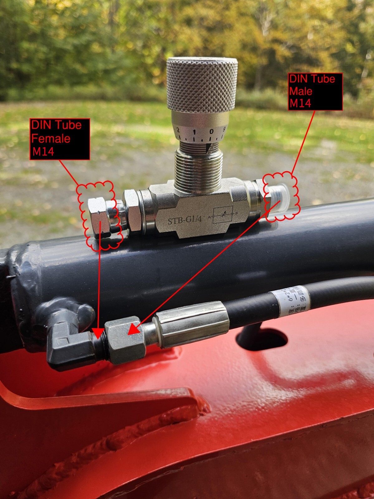 M14 Bi-Directional Hydraulic Flow Control Valve For Chinese Mini Excavators
