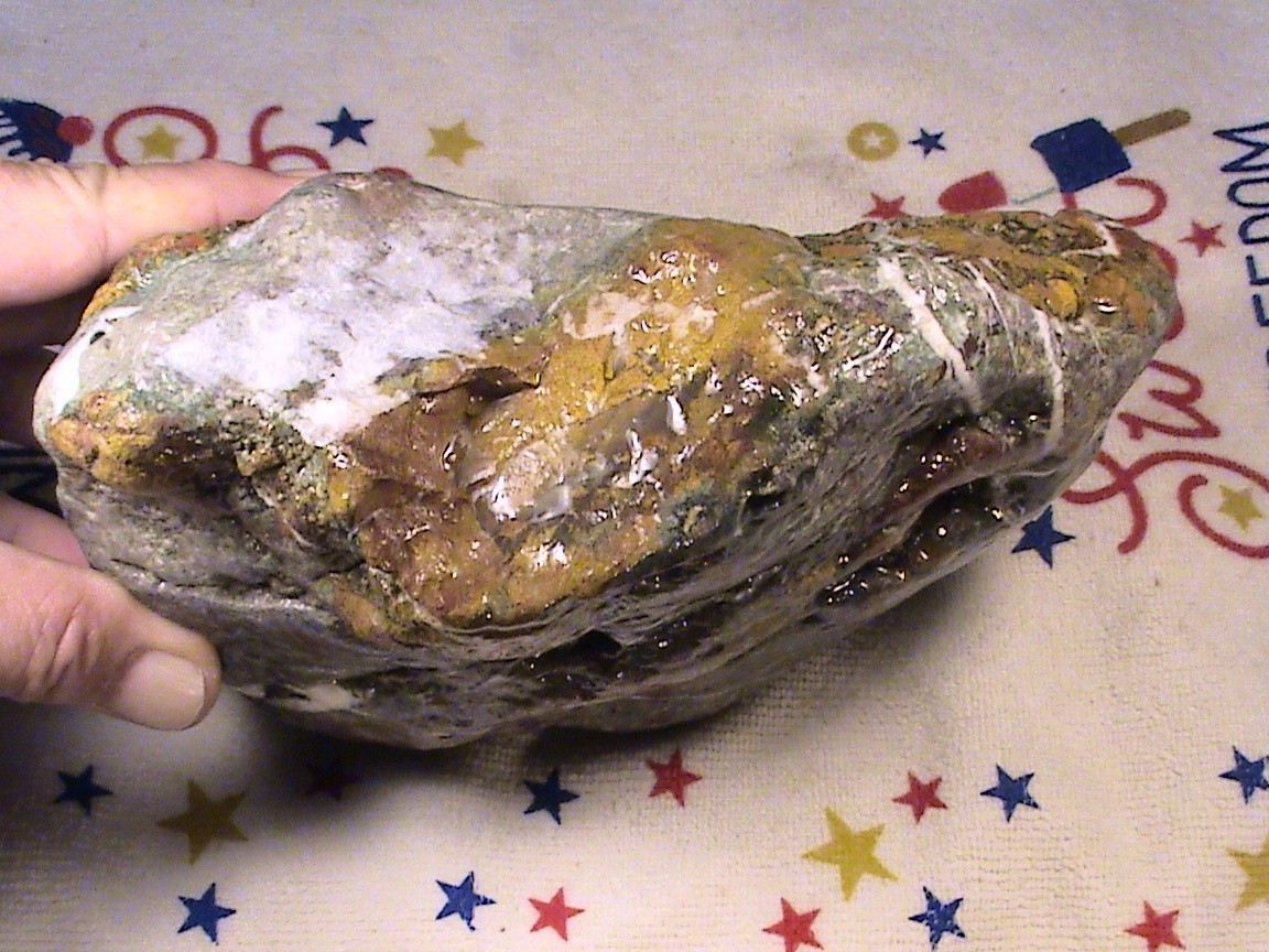 Dendritic Chalcedony Ocean Jasper Agate, Rough Lapidary Rock, 6 LBS, 15 OZ, R261