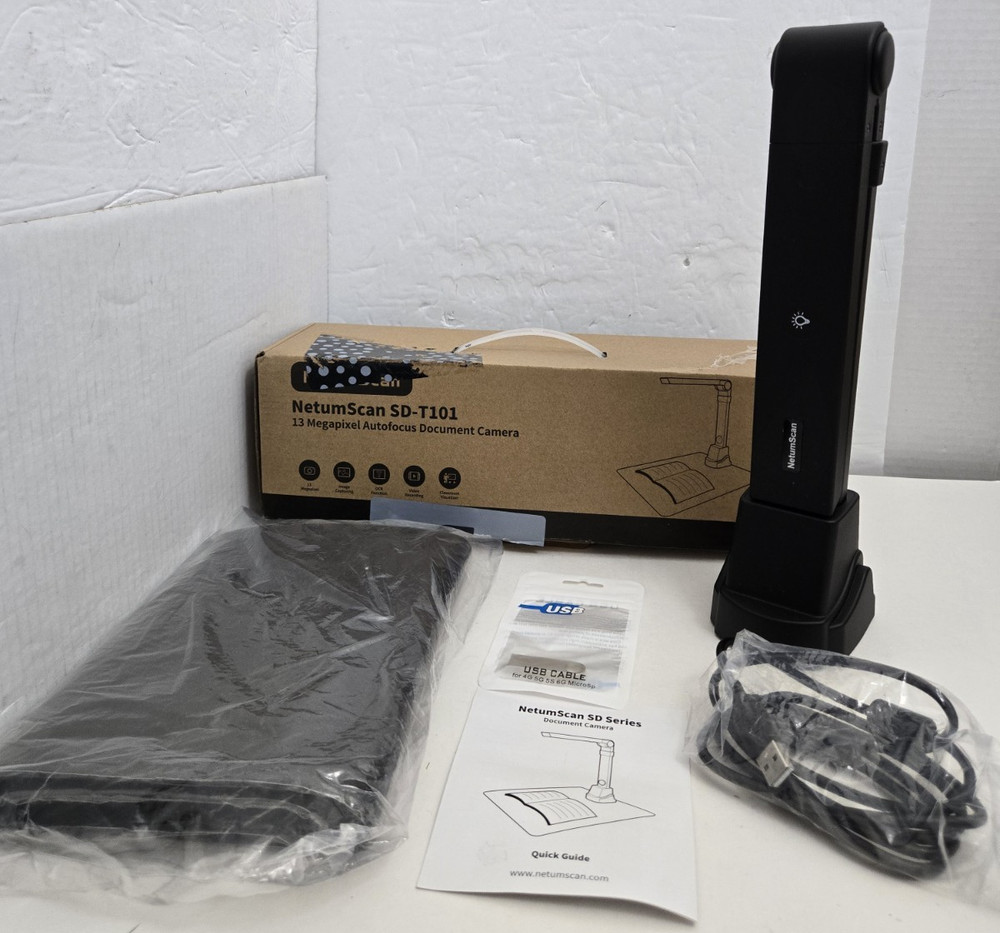 NetumScan 13MP Book Document Camera AI OCR Portable A4 Video Projector