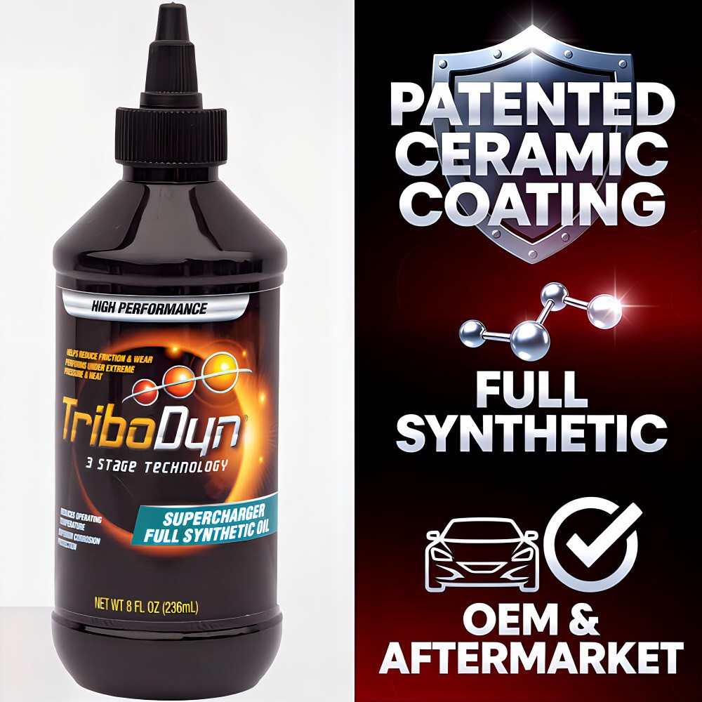 TriboDyn Ceramic Synthetic Supercharger Oil, 20-90F Drop, Anti-Wear, HP Boost