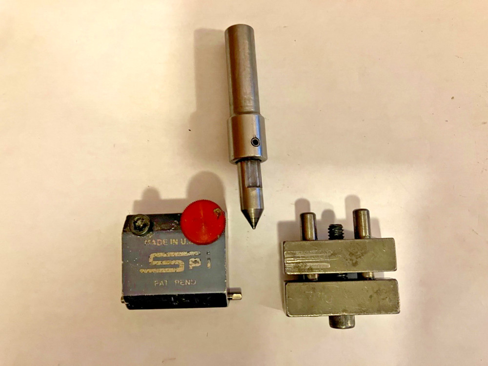 Used SPI  Mill Vise Stop and additional stop/ spring loaded center. Notes below