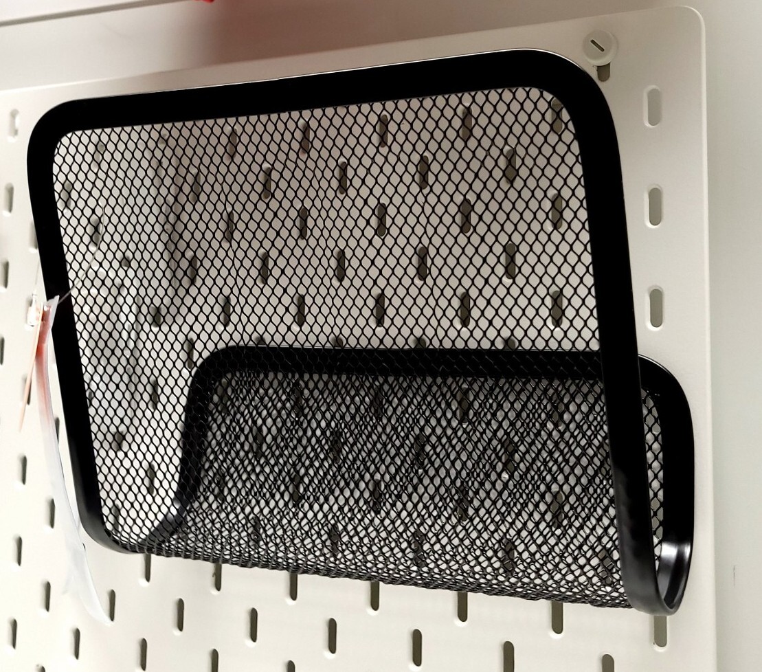 Ikea SKÅDIS Magazine Holder For Skadis Pegboard Black Steel 205.699.39 New