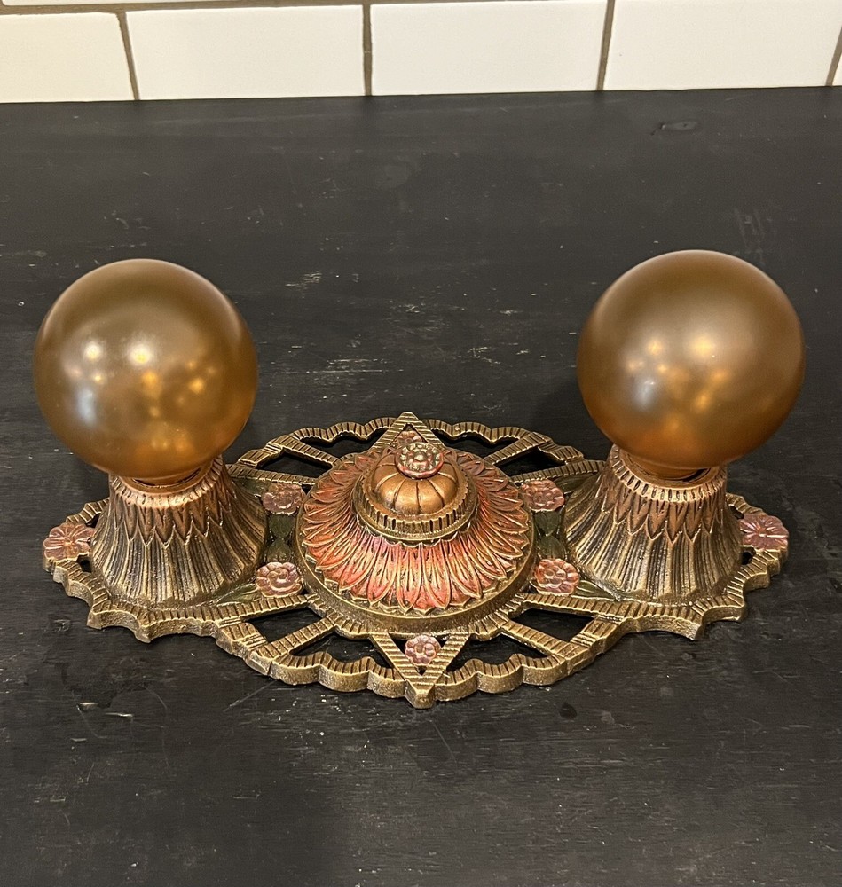 Single Great Flush Mount Nice Double Socket Fixture 42B