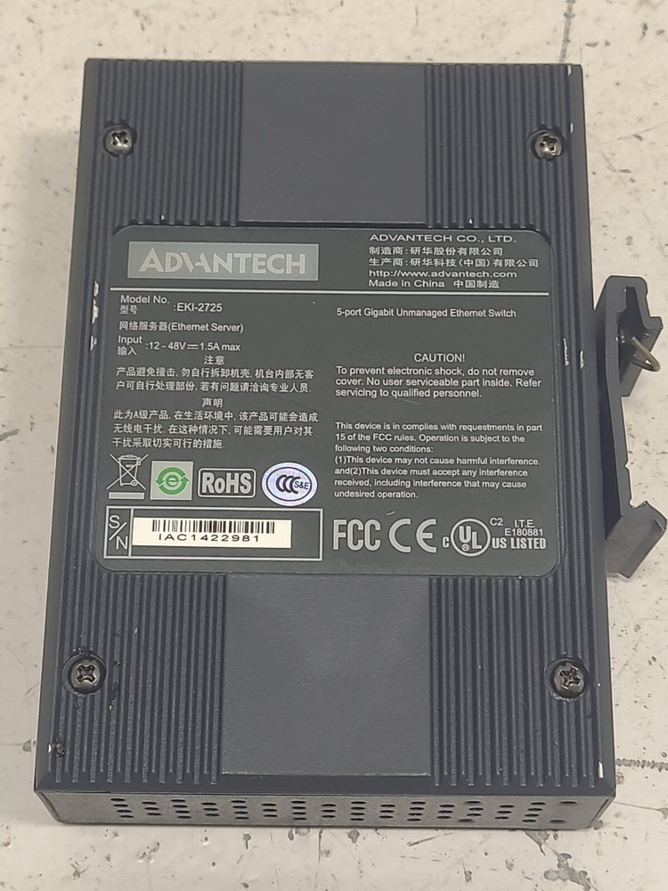 Advantech EKI-2725 5 Port Ethernet Switch.