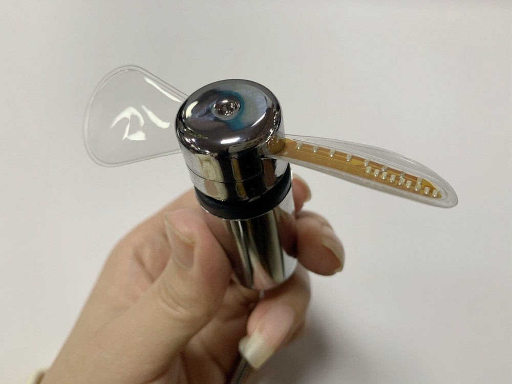 Mini USB LED Clock Fan Powered Cooling Flashing Real Time Display Function