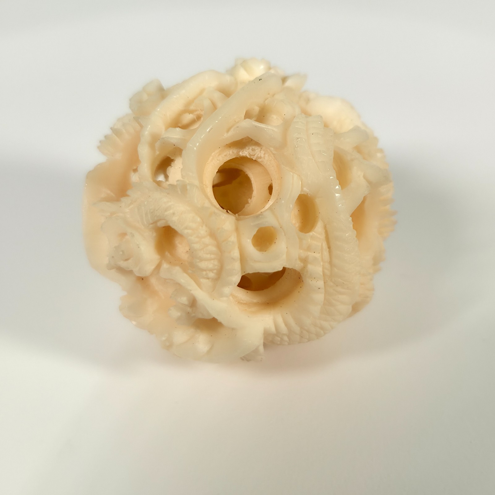 Small 1-1/4" Chinese Carved 3-Layer Dragon Ball