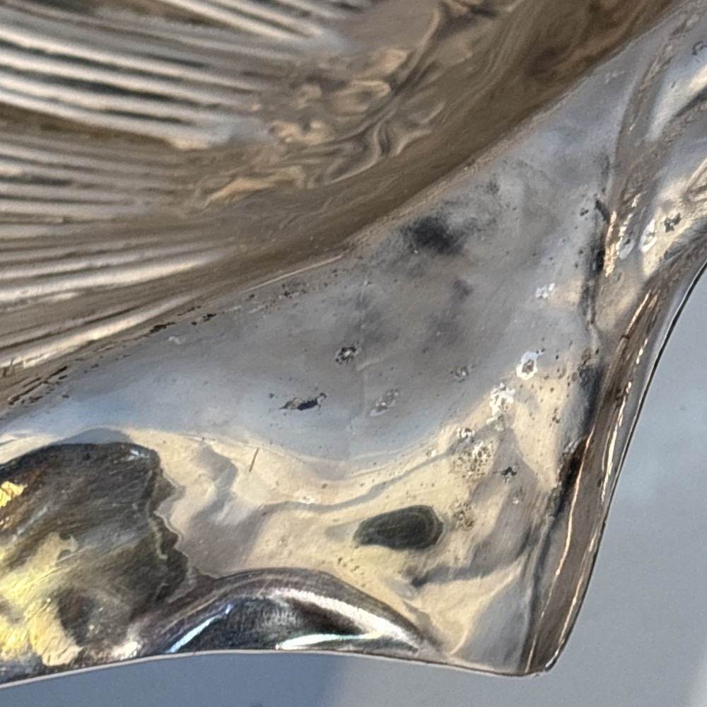 Large 20” Vintage Valenti Spain Silver Plate Shell