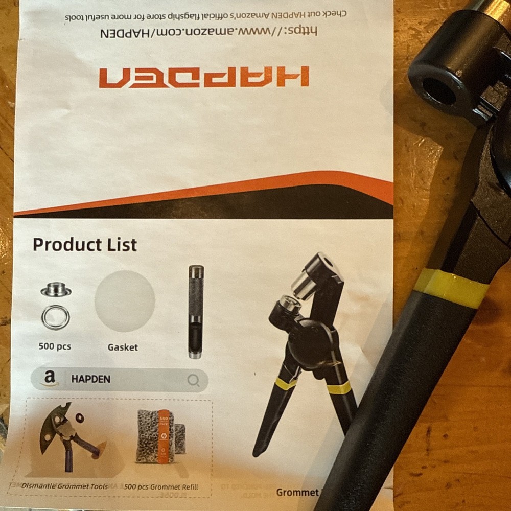 Hapden Grommet Tool Kit 10mm - Open Box