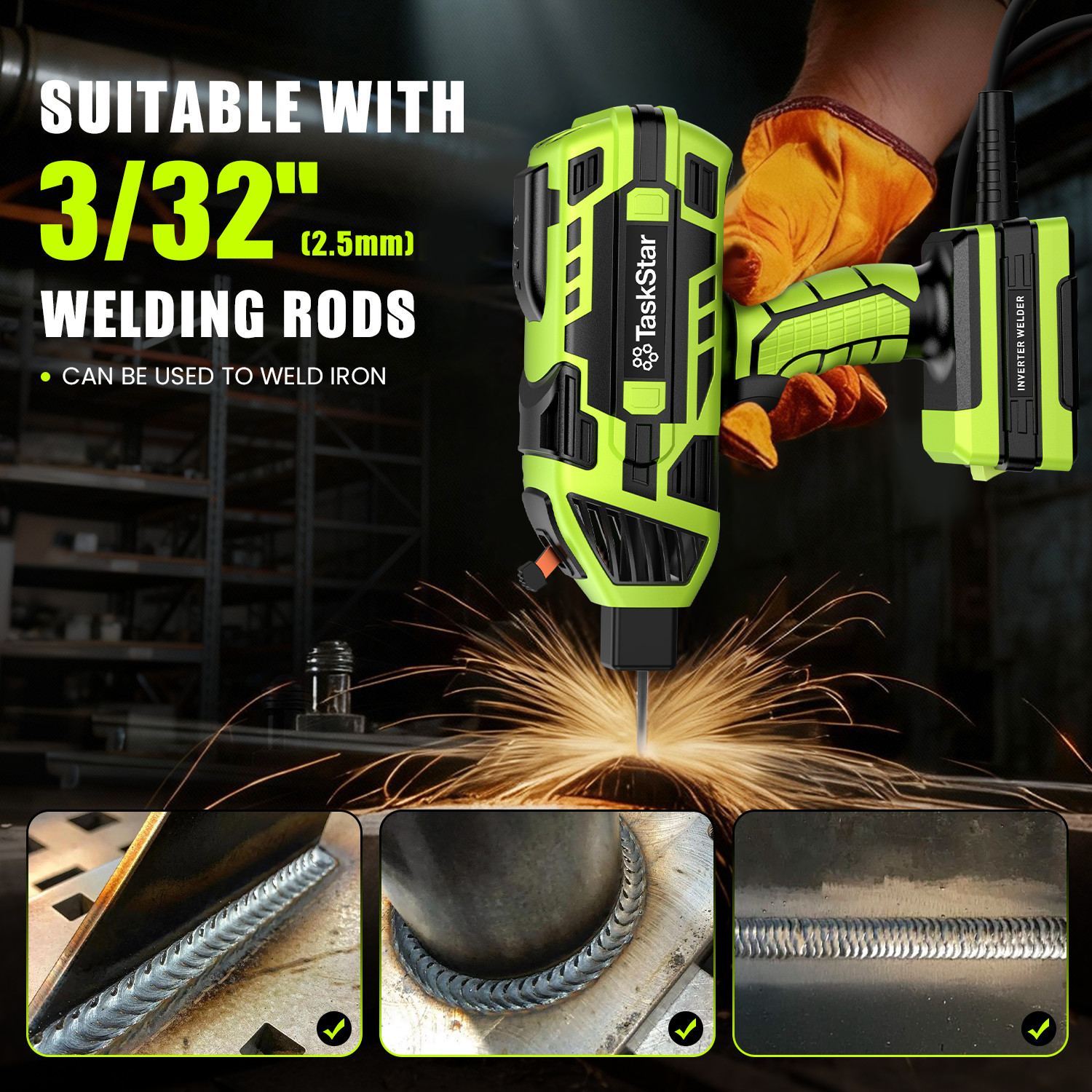 Electric Welder Handheld Welding Machine Kit 4600W Portable Arc Welder Gun Tools