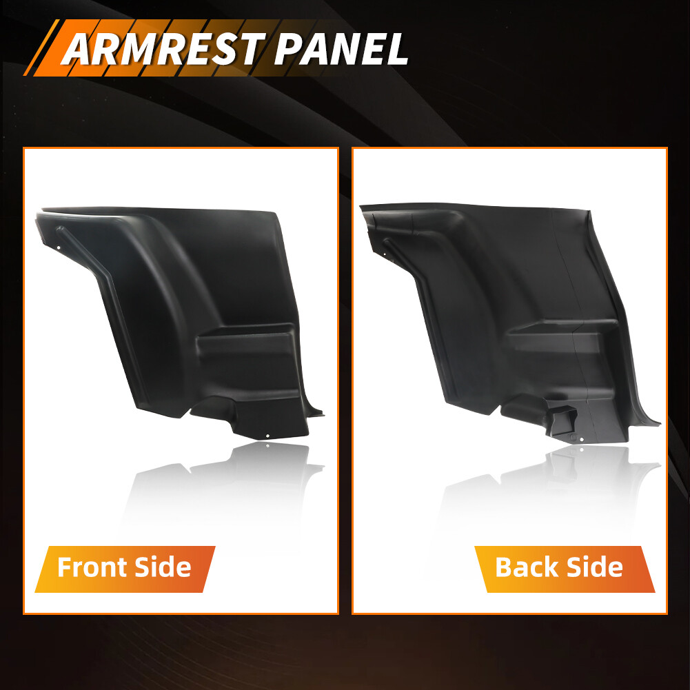 For 72-81 Camaro Firebird L&R Lower Plastic Rear Armrest Seat Side Panels BLACK