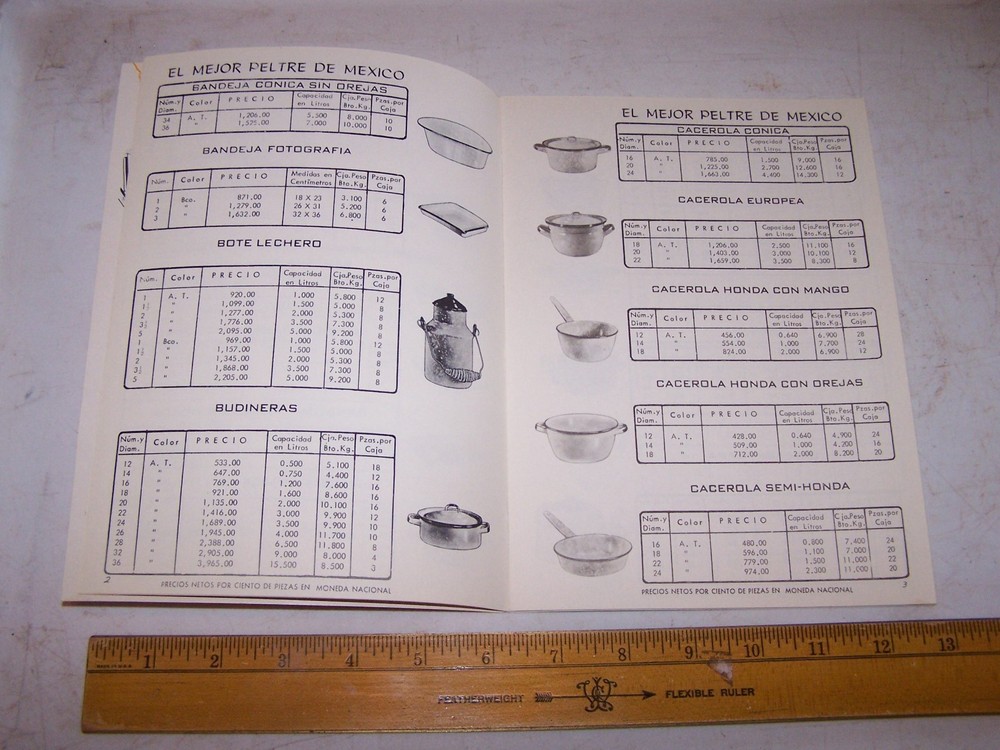 1969 TRES Enamel Ware Catalog MEXICO