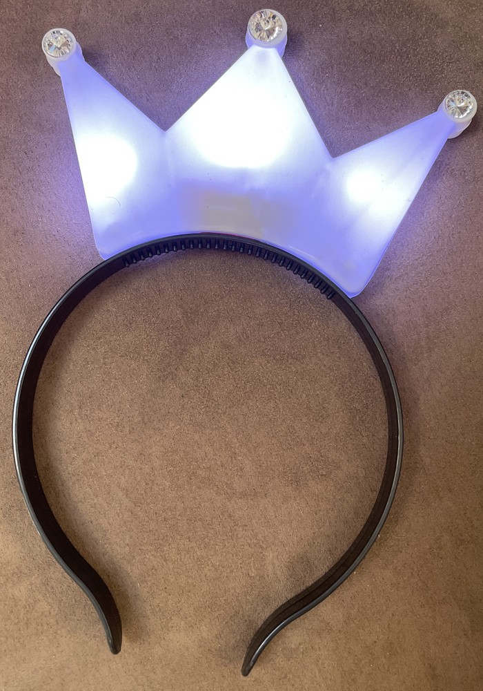 PRINCESS CROWN HEADBAND BLINKING LIGHTS COSTUME ACCESSORY