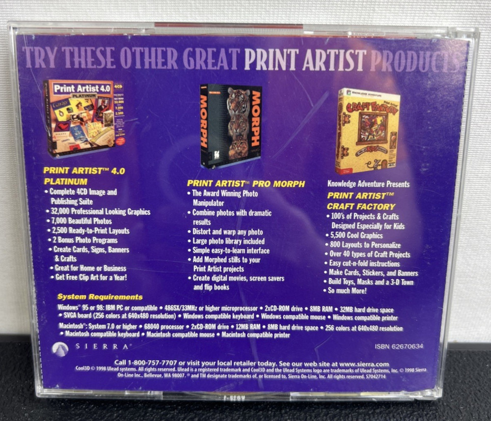 Vintage Print Artist 4.0 Gold Windows/Mac Computer Software 2CD