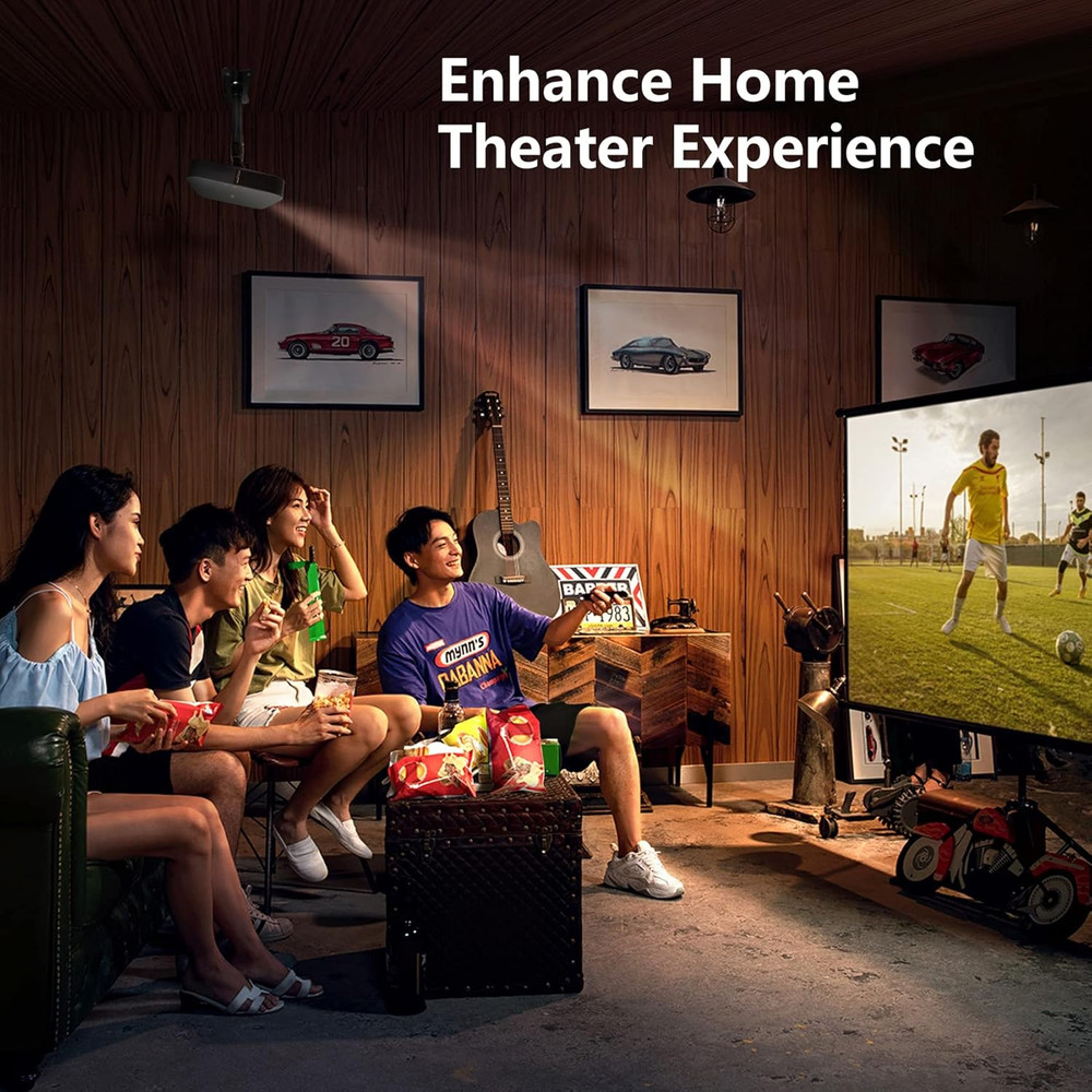 Portable Ceiling Wall Hanging Adjustable Height 10.6"-16.5" Mini Projector