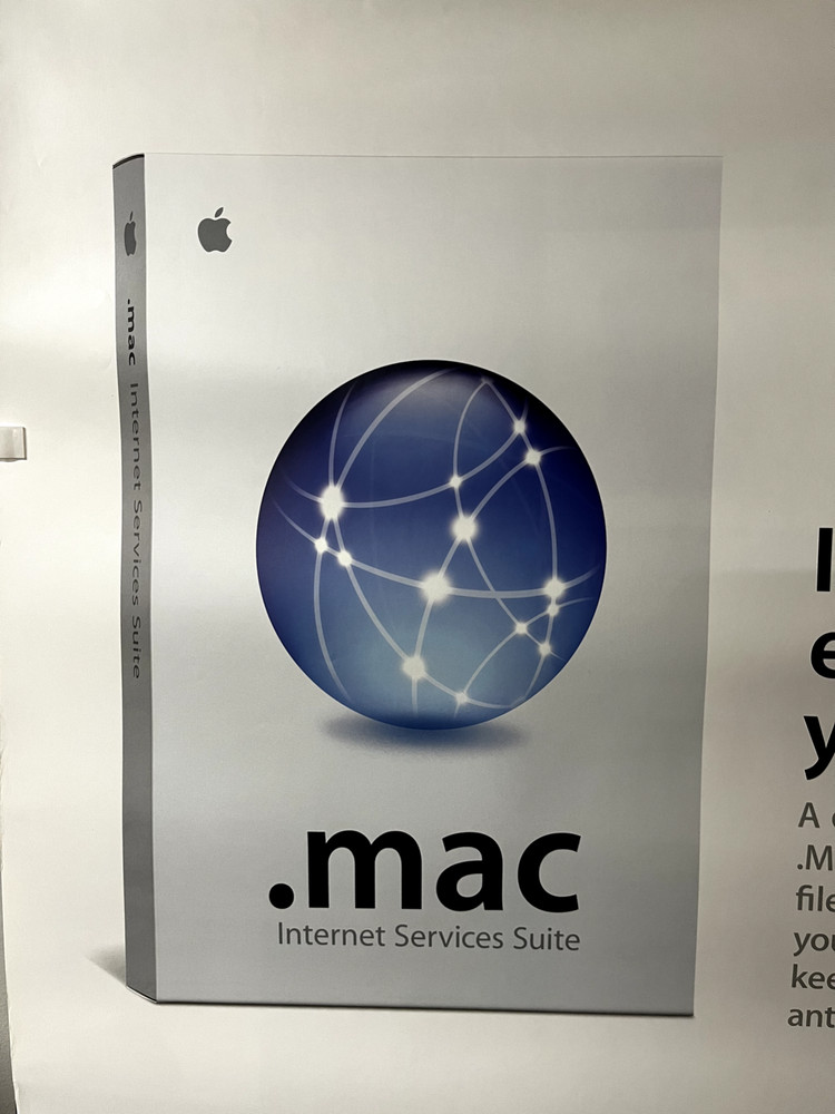 Vintage, Very Rare Apple Computer .mac Internet essentials Displayed Poster 2003