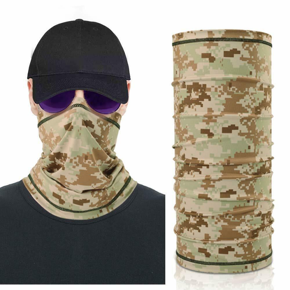 Tactical Camo Neck Gaiter Face Mask Scarf Breathable Bandana Cover Balaclava US
