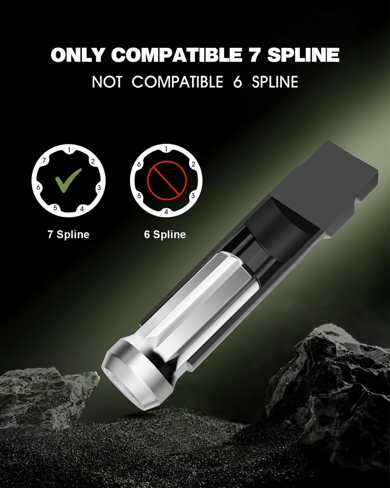 7 Spline Tuner Lug Nuts Key Drive Replacement Socket Key Tool for Wrench with 13