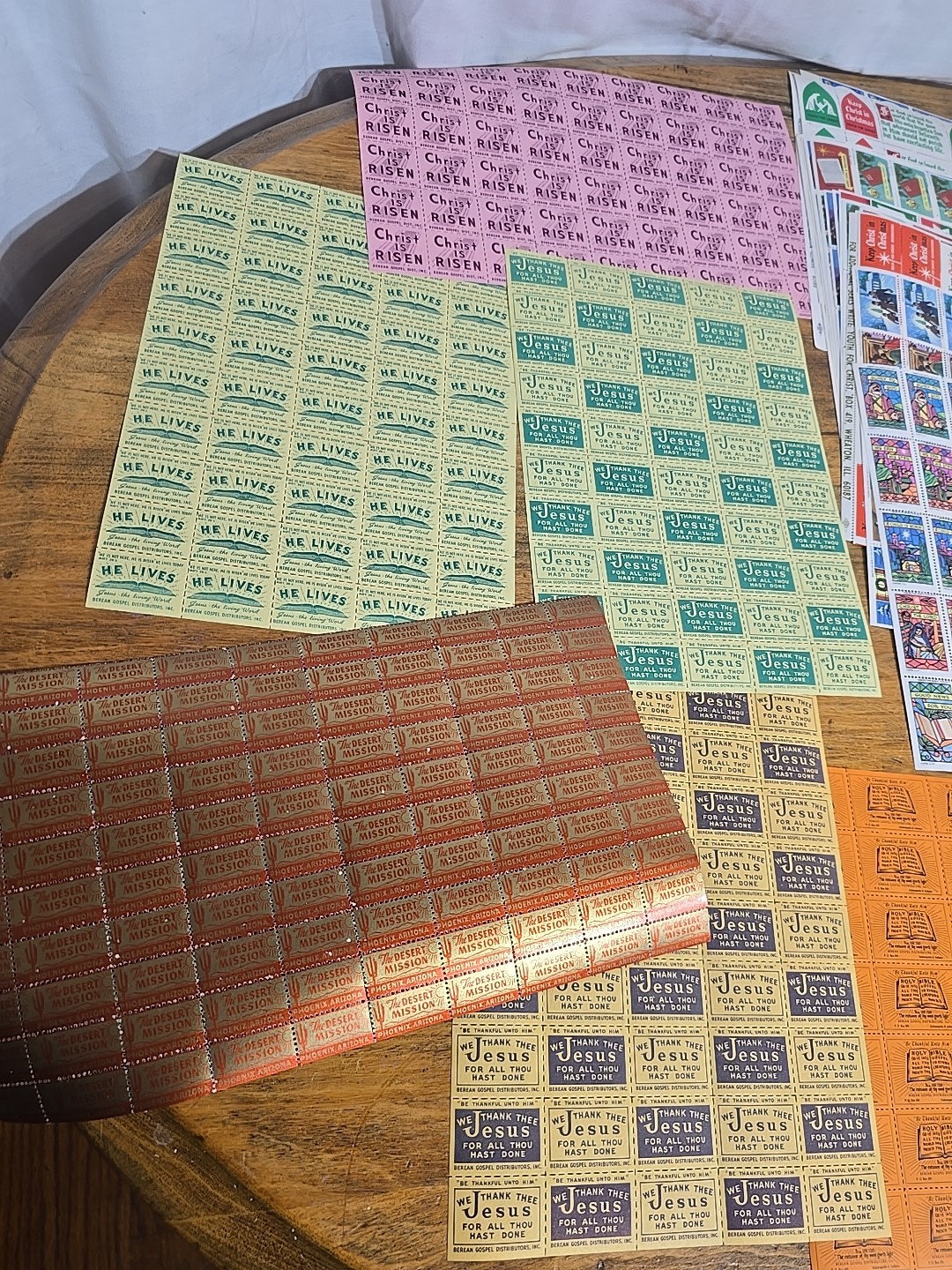 Vintage Religious SEAL STAMP Sheets lot