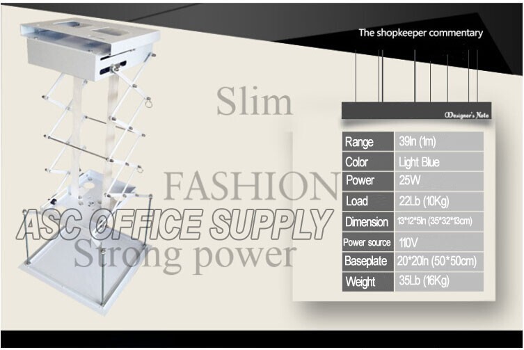 39in Electric Lift Ceiling Mounting Projector Bracket Motorized Remote Control