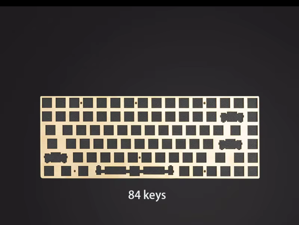 84 keys brass mechanical keyboard plate