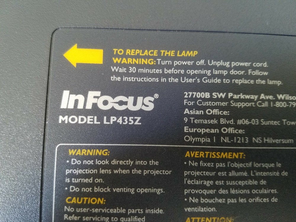 In Focus LCD Projector LP435Z