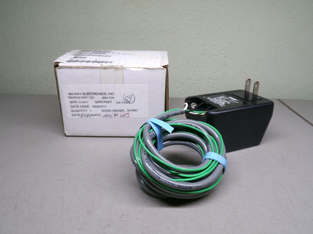 SIEMENS/NU-WAY ELECTRONICS 534-104 PLUG-IN CLASS 2 TRANSFORMER