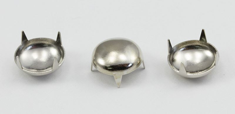 9mm Silver Pearl Stud 4 Prongs Non Rusting - 75 PCS