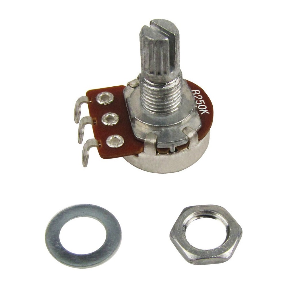 FLEOR 12Ppcs 15mm B250K Guitar Mini Audio Potentiometers Pots Short Split