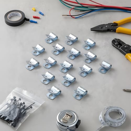 20 Pack Guide Clamps for Engine Throttle Metal Throttle Cable Clamp with