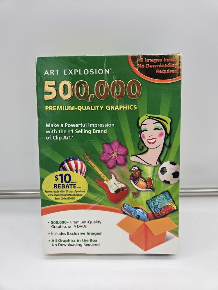 Nova Development Art Explosion 500,000 Software 41026 Windows XP Vista 7