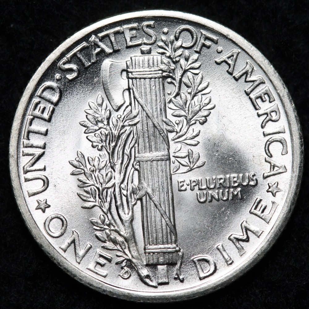 1938-D Mercury Silver Dime GEM BU *UNCIRCULATED* MS FSB E178 WJH