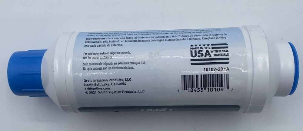 Orbit 10109-28 rA Calcium Inhibitor Filter Mister System Universal Inline