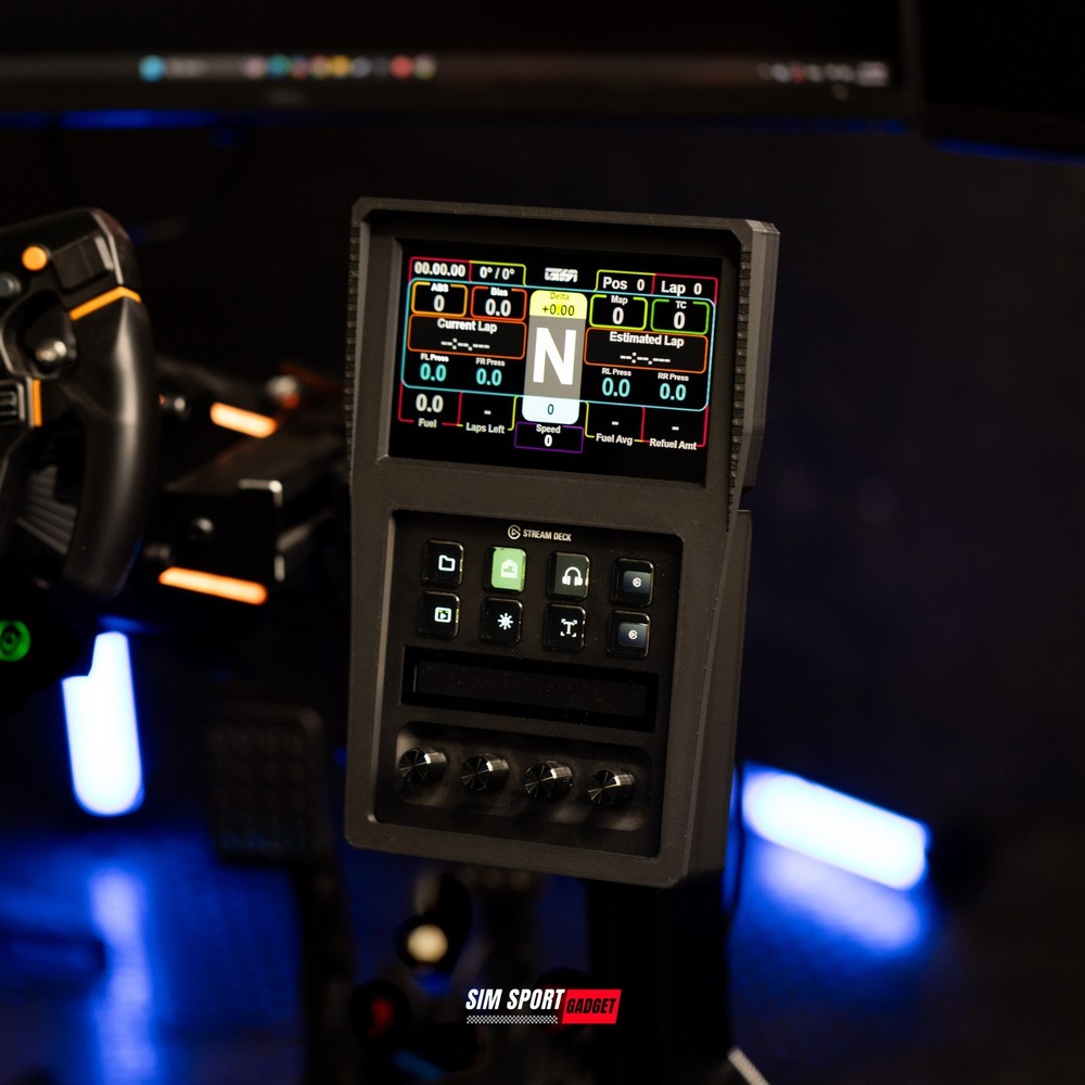 6.8 Inch Touchscreen Stream Deck Plus Combo Racing Dashboard for Sim Racing Rig