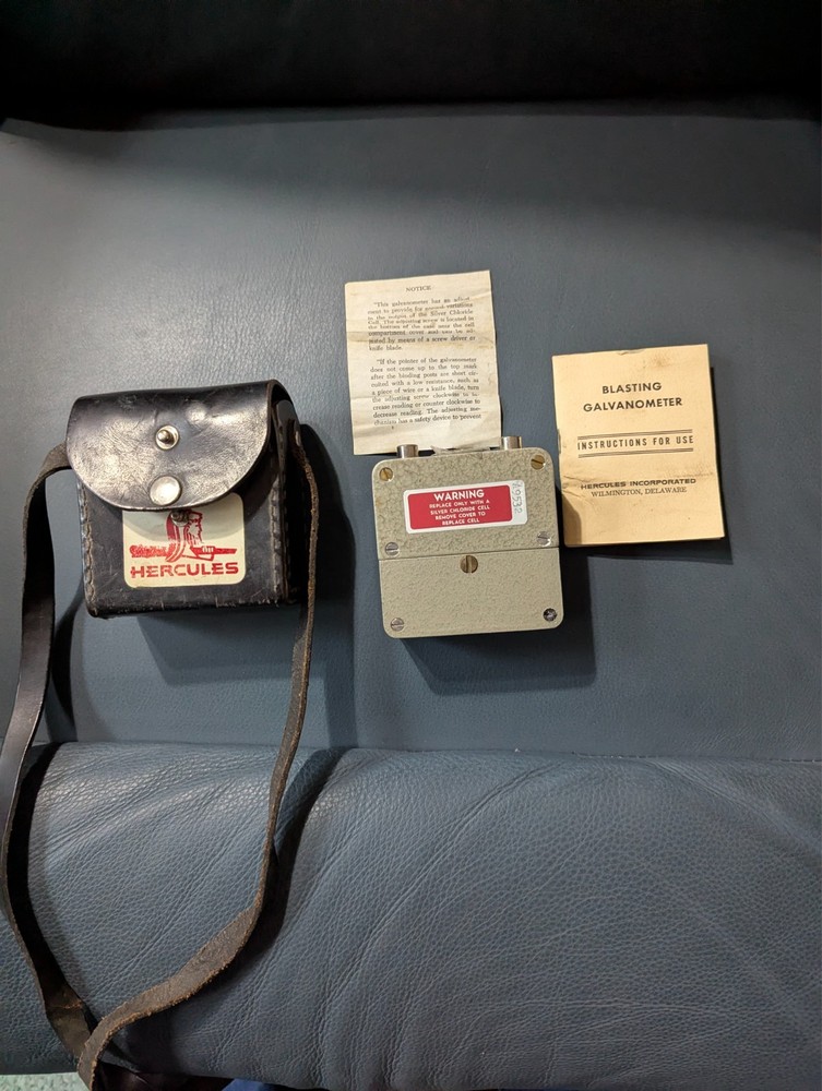 Bethlehem Inst. Blasting Galv. Original Hercules Leather Case w/manual