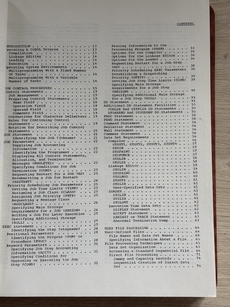 VTG IBM Systems Reference Library IBM OS COBOL Programmer's Guide 1972 RARE