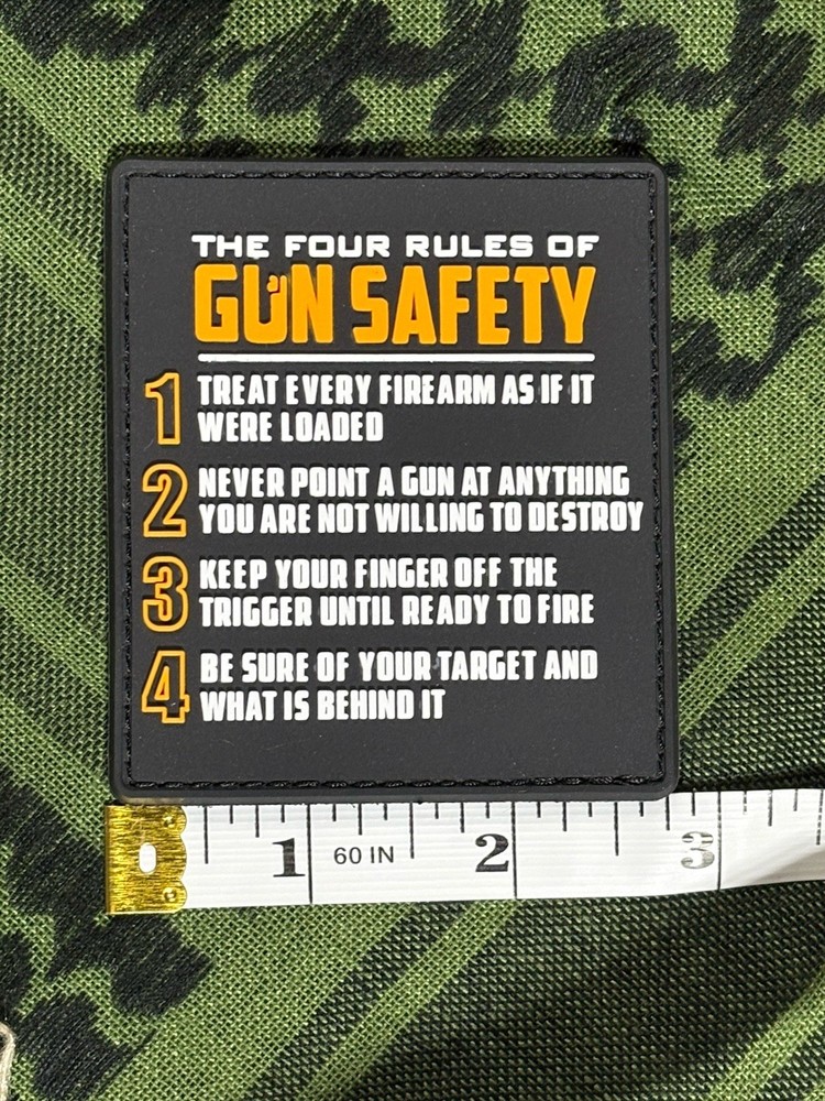 PvC Gun Safety Morale Tactical Hook And Loop Patch High Quality 3d